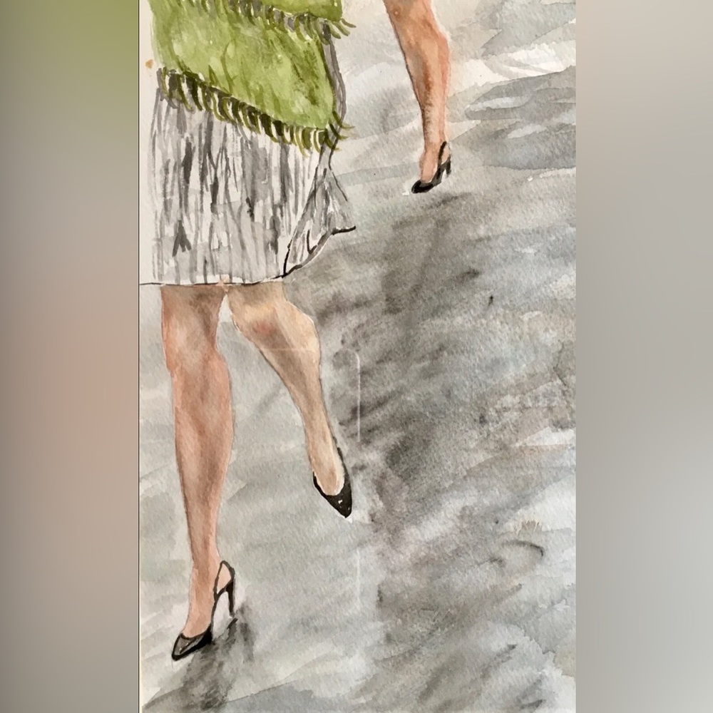 HAND CRAFTED Original watercolor painting by PJones based off KY DERBY photo - Picture 3 of 13